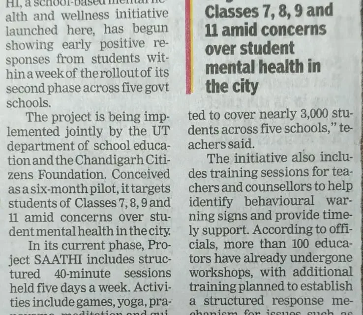 Project SAATHI gains traction in schools