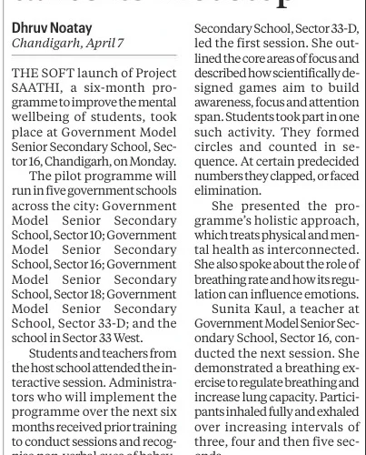 Project SAATHI takes its first step