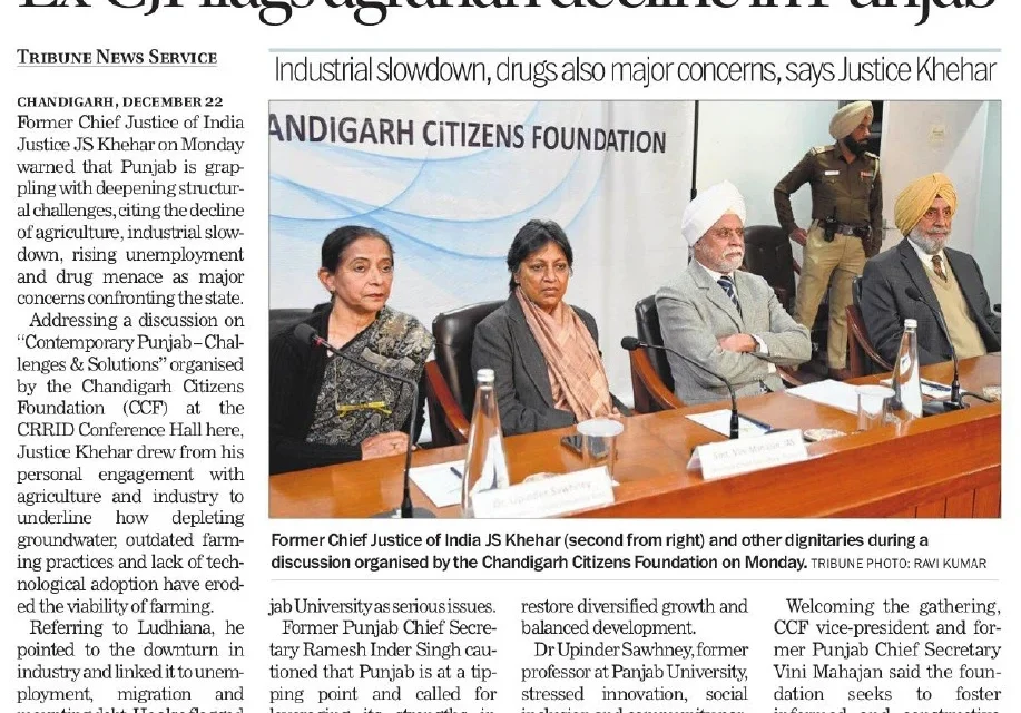 Discussion on “Contemporary Punjab Challenges & Solutions”