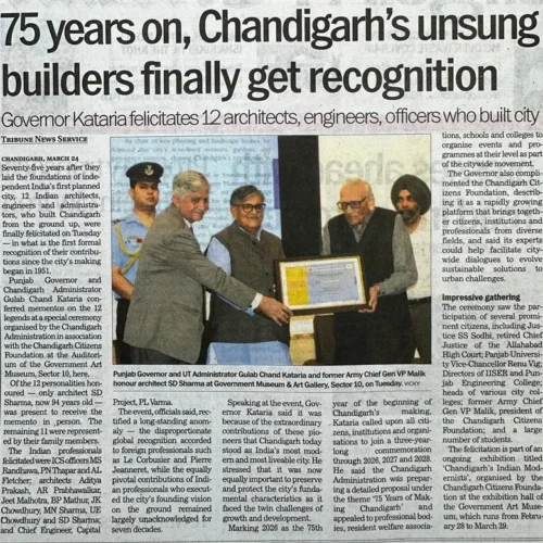 Kataria attends programme honouring Indian modernists on 75 years of Chandigarh