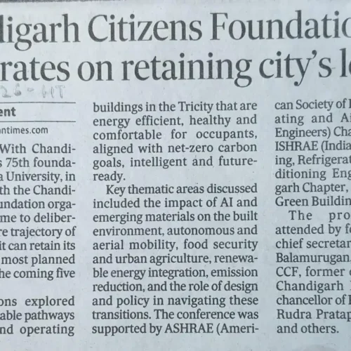 Chandigarh Citizens Foundation deliberates on retaining city’s legacy